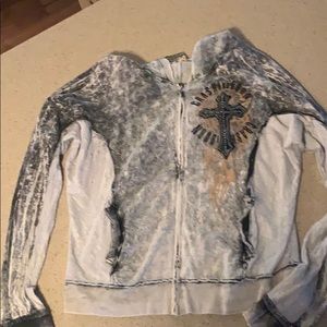 Crash and Burn full zip up hoodie xl